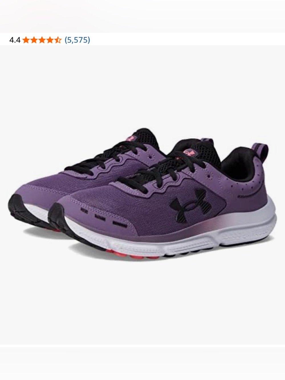 Under Armour Women’s Charged Assert 10 Retro Purple running shoes size US 7.5 - Picture 13 of 14